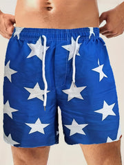 US National Flag Quick Dry Hawaiian Board Shorts Men's Swim Trunks