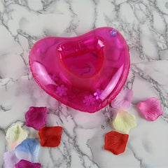 12pcs HeartShaped Inflatable Pool Coasters PVC Floating Drink Holders