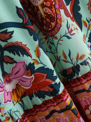 Boho Cardigan Women's Plus Floral Print Open Front Cardigan