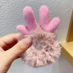 Cartoon Animal Ears Hair Tie Soft Hair Ring for Baby Girls
