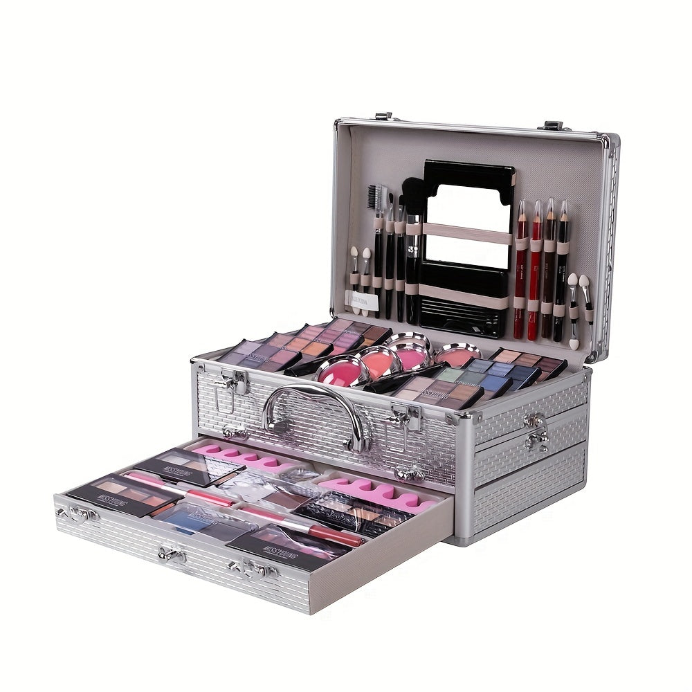 106 Pcs Makeup Kit Set For Girl Eyeshadow Lipstick Blush Brush Gift For Mom
