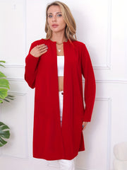 Solid Open Front Blazer Long Sleeve Casual Blazer