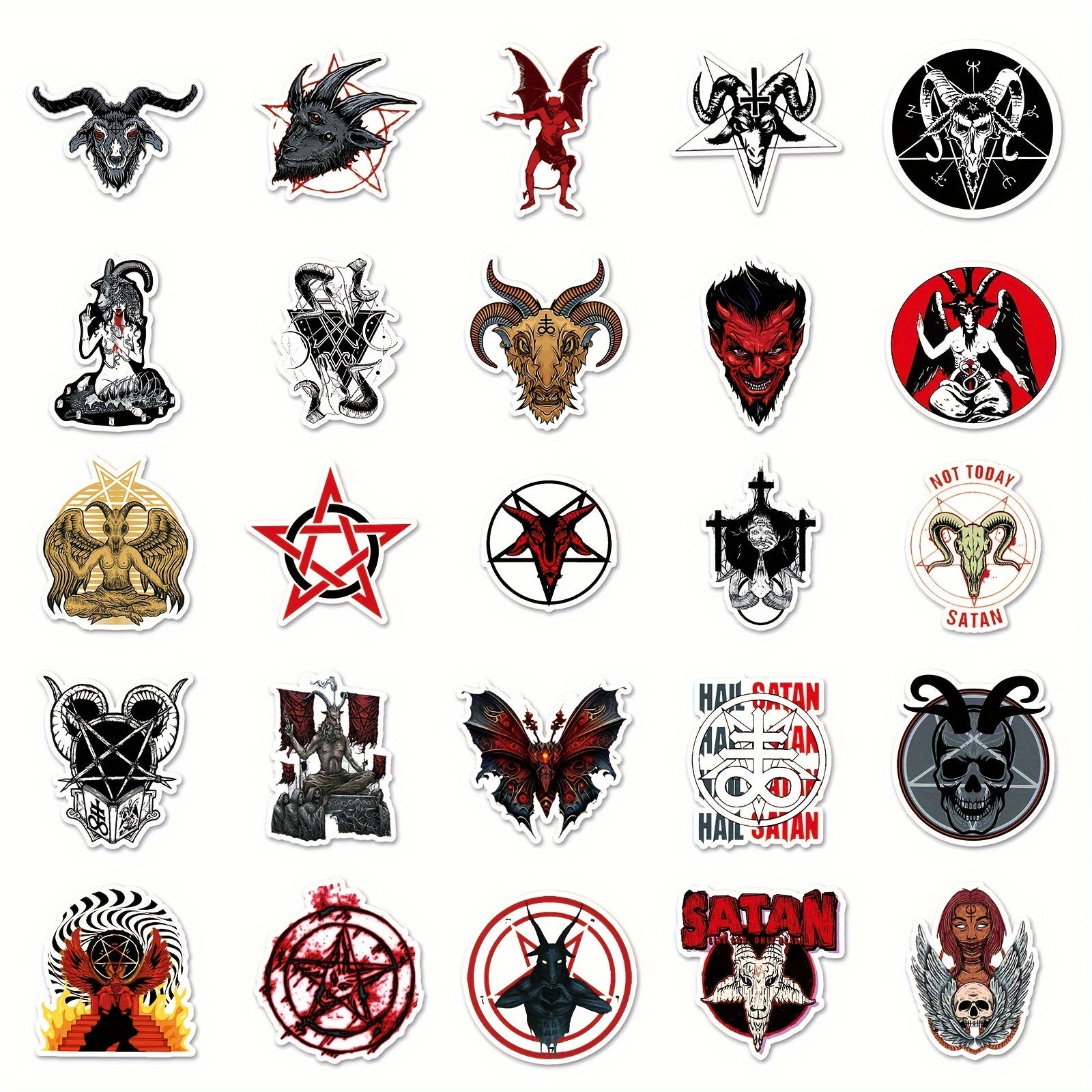 50pcs Satan Fallen Angel Devil Series Stickers for Mobile Phone Cases