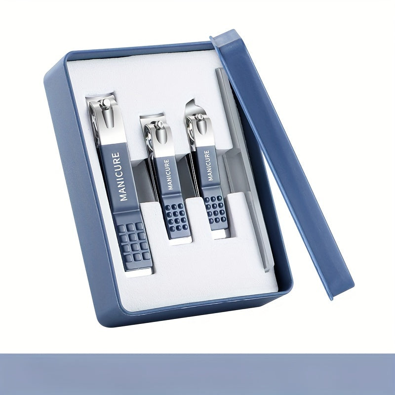 4pcs Nail Clipper Set Fingernail & Toenail Cutter Manicure Tool