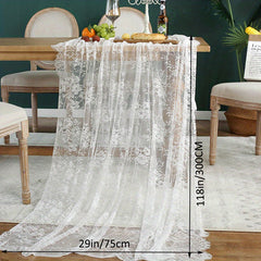 Lace Tablecloth Vintage Embroidered Rustic Fabric Table Cover