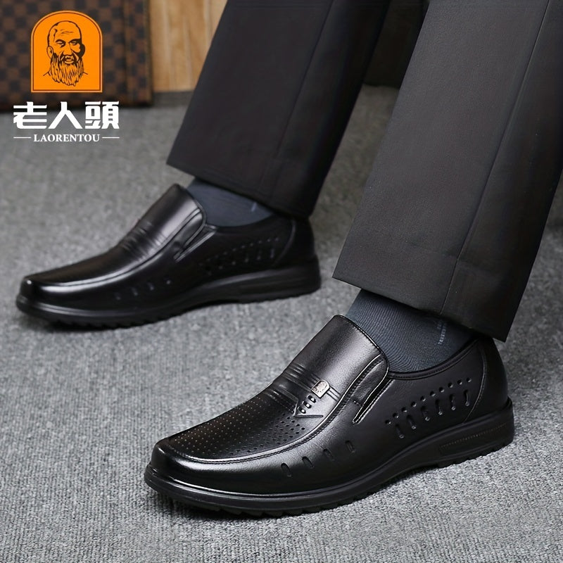 LAORENTOU Men's Hollow Out Loafer Shoes Lightweight Non Slip Driving Shoes