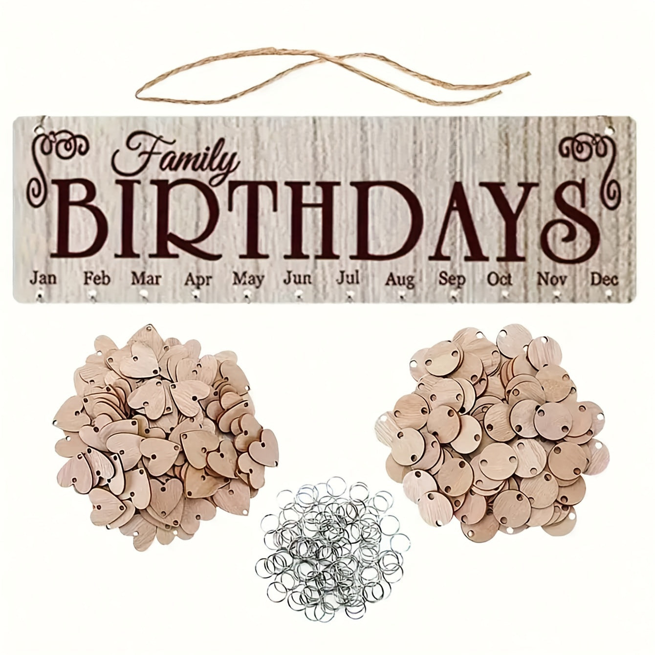 Family Birthday Board Hanging Calendar Wall Decoration