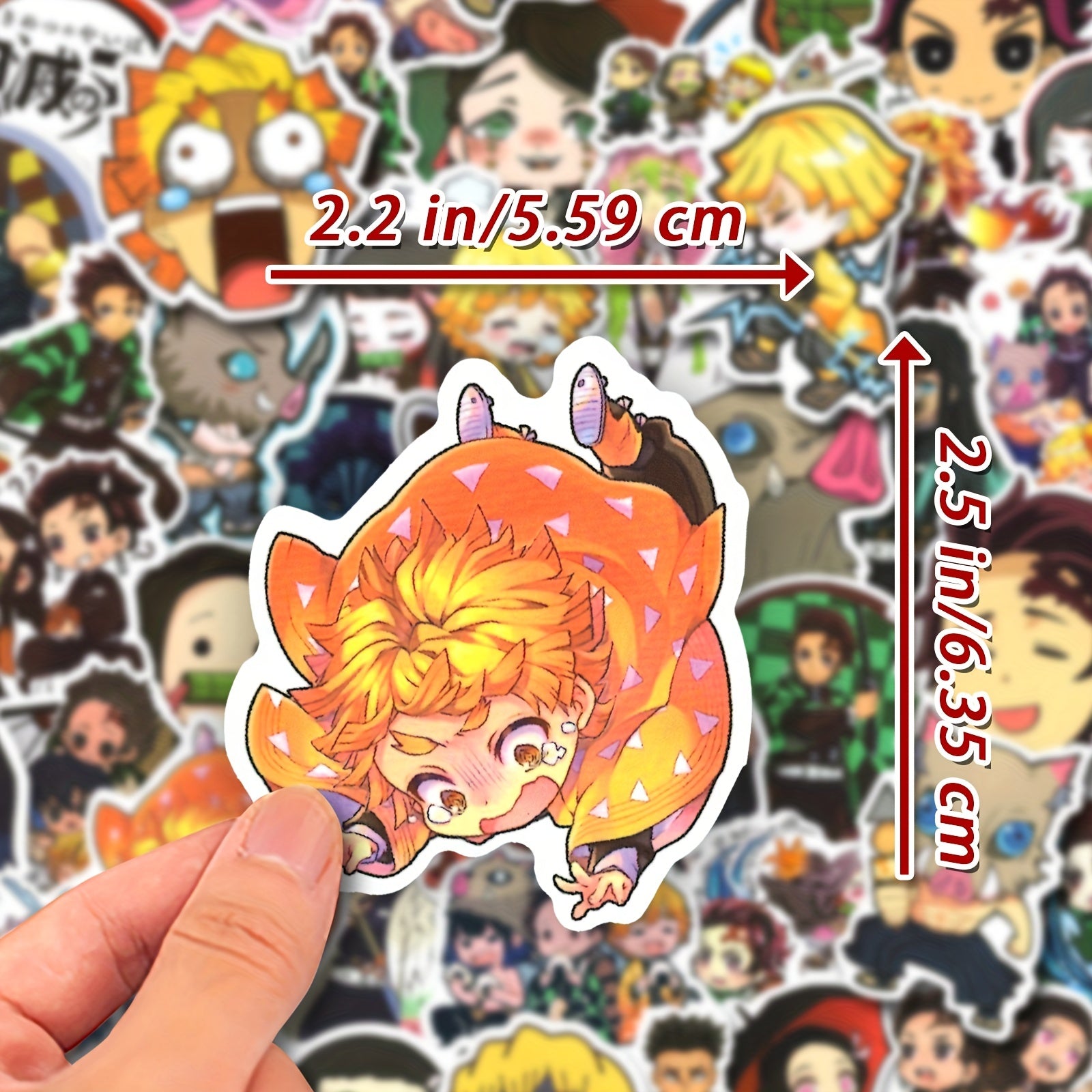 50pcs Anime Stickers Waterproof for Water Bottles Laptop