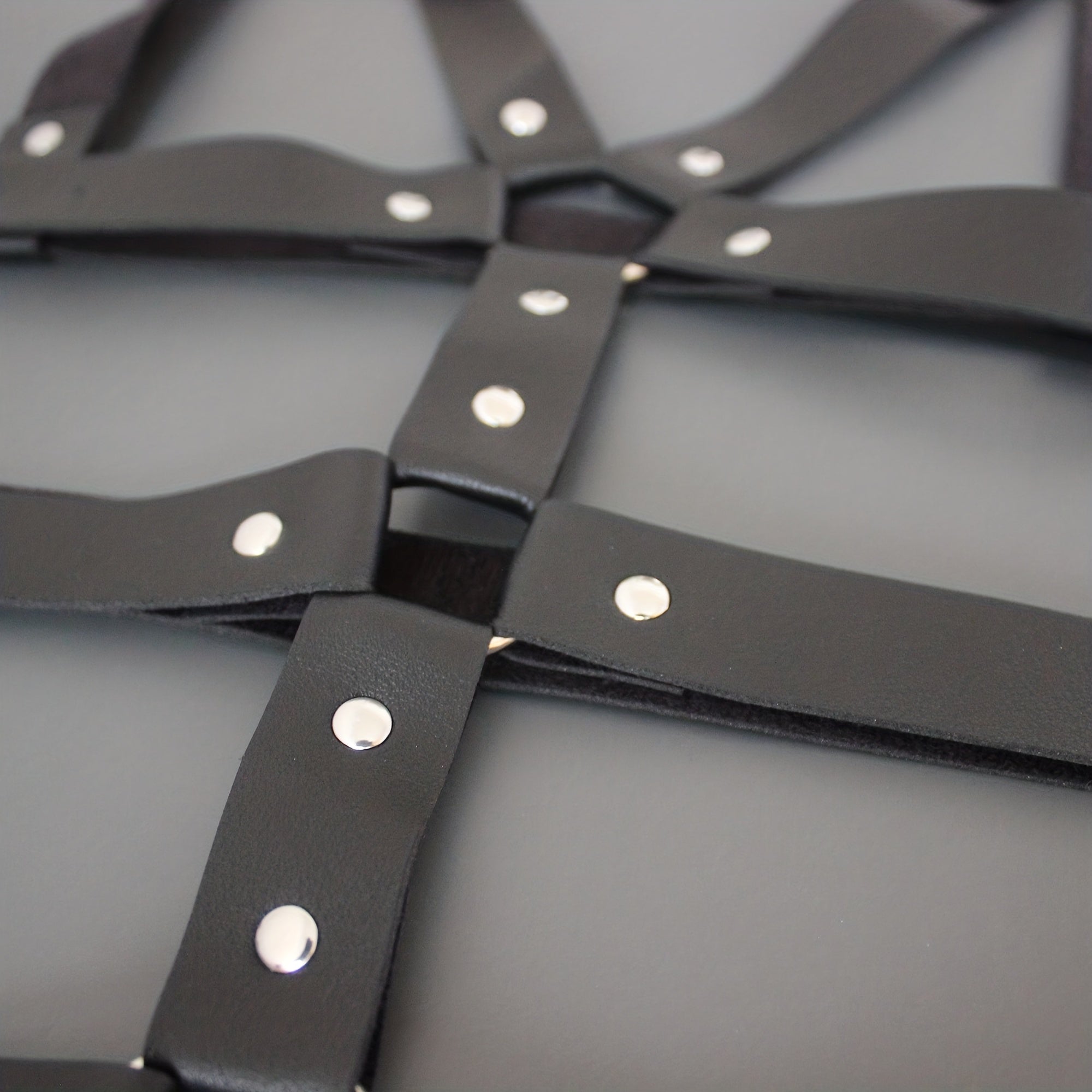 Men's PU Leather Suspenders Gothic Chest Belt Party Club Costume