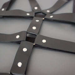 Men's PU Leather Suspenders Gothic Chest Belt Party Club Costume