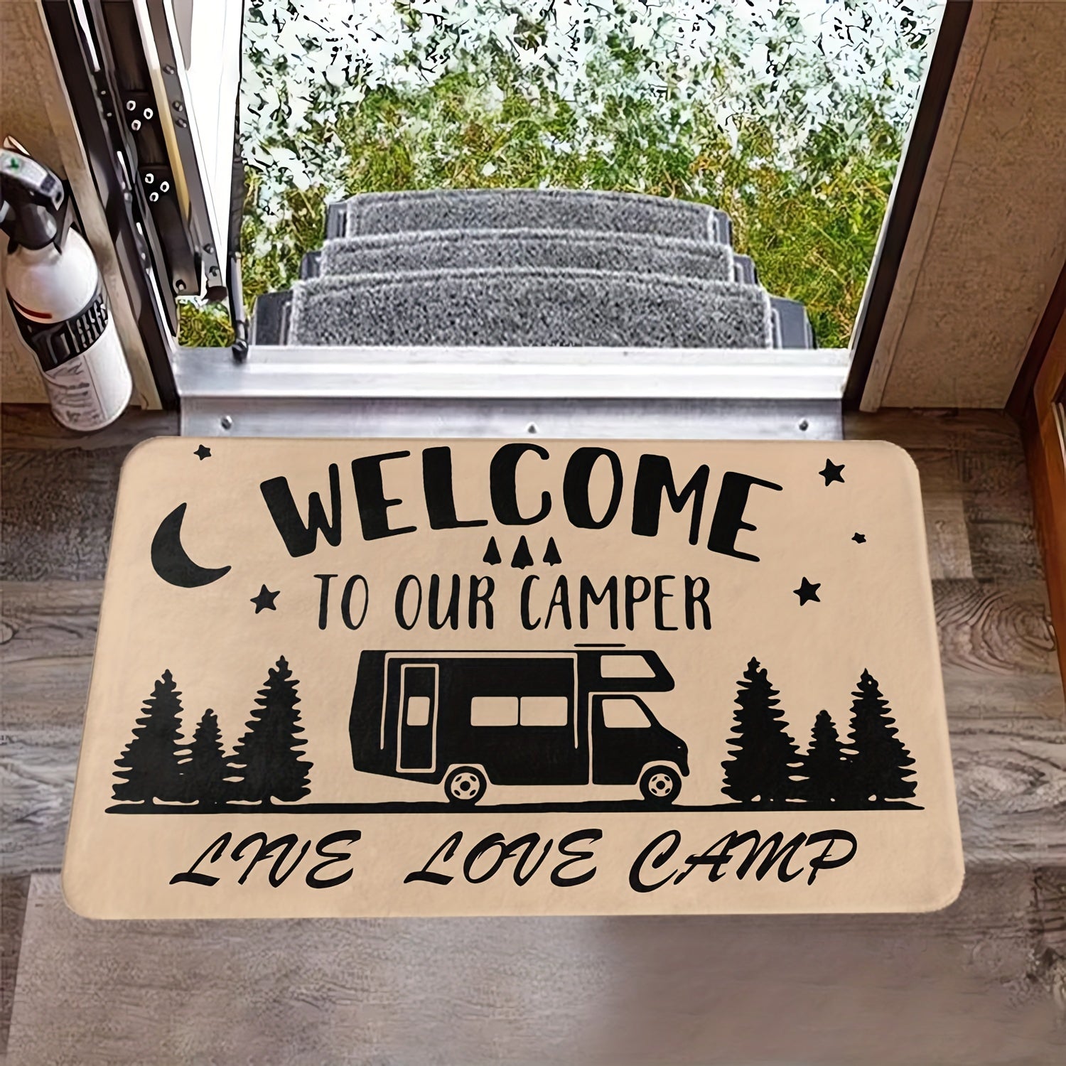 Non-Slip RV Floor Mat 50x80cm Letter Pattern