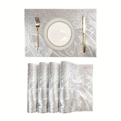 4pcs Waterproof Insulated Placemats Household Table Mat