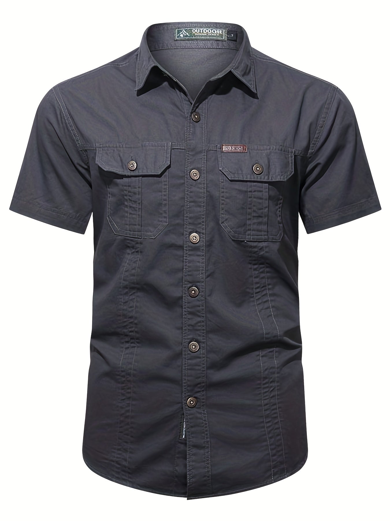Men s Casual Short Sleeve Cotton Shirt