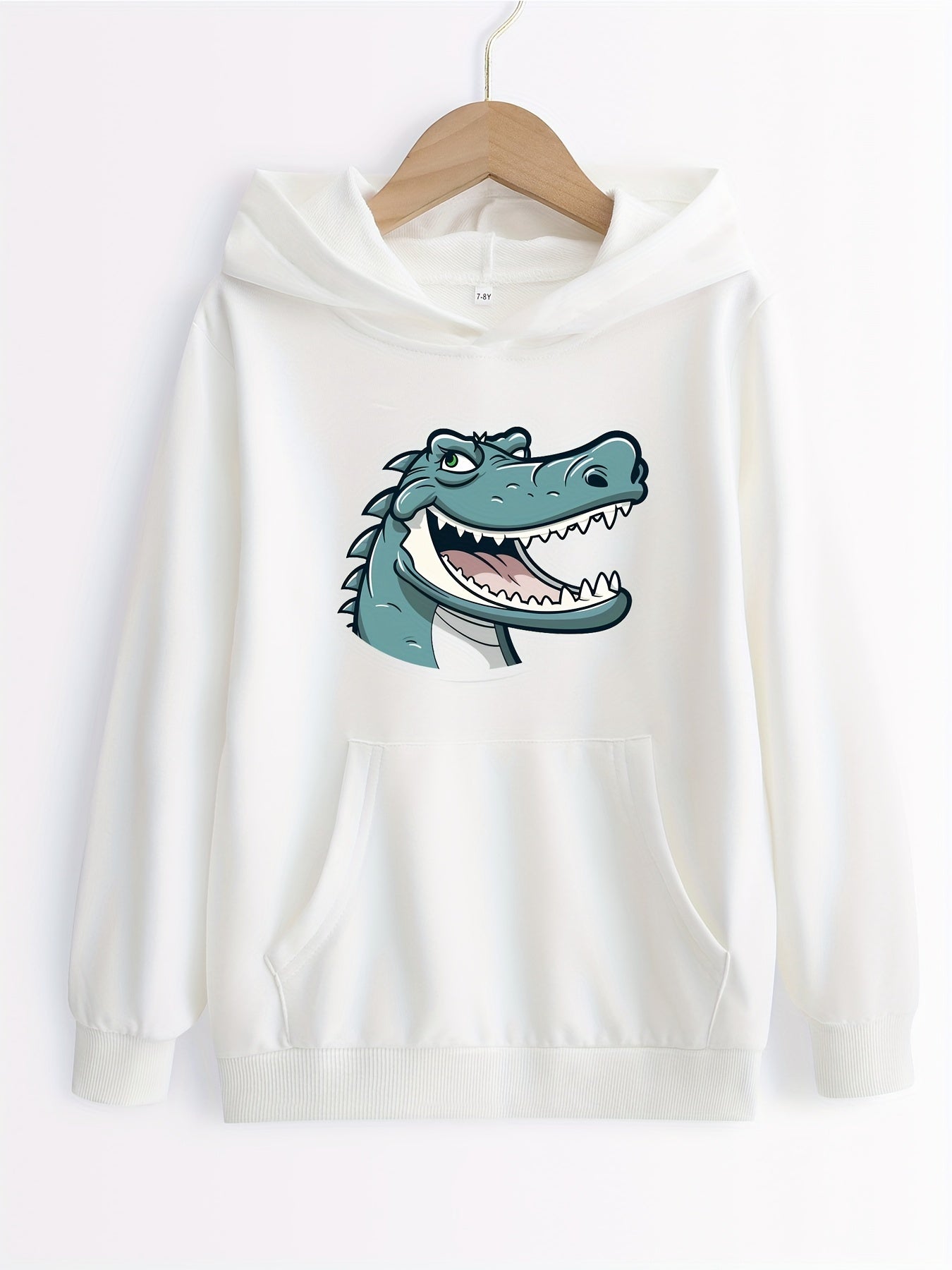 Animal Print Boys Casual Pullover Hoodie Long Sleeve Sweatshirt