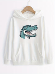 Animal Print Boys Casual Pullover Hoodie Long Sleeve Sweatshirt