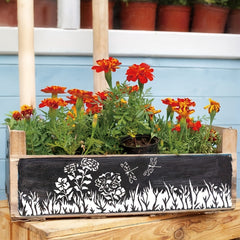 6pcs Flower Stencils For Painting On Wood Reusable Stencils PET DIY Drawing
