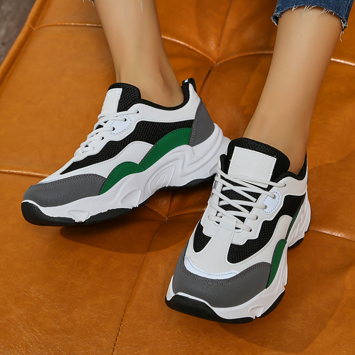 Women's Chunky Sneaker Lace-up Running Shoes