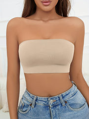 Soft Seamless Strapless Bandeau Bra for Women