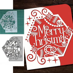 1pc Merry Christmas Cutting Die DIY Metal Embossing Scrapbooking
