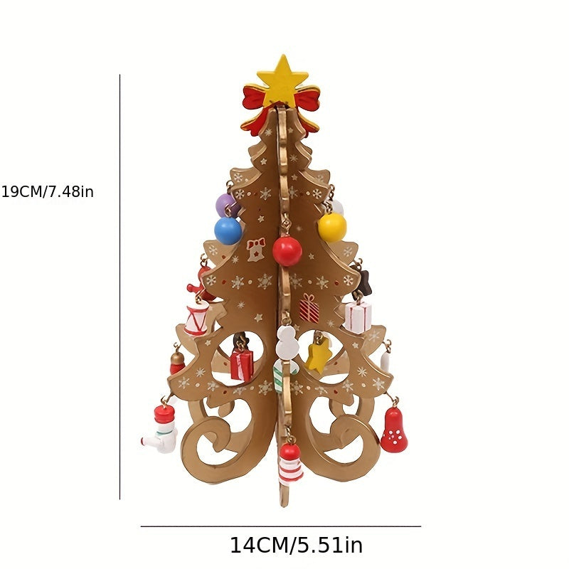 Wooden Christmas Tree Ornaments DIY Christmas Decoration
