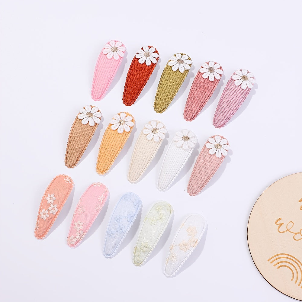 10pcs Small Daisy Hair Clips Side Bangs Clip Headwear Hair Accessories