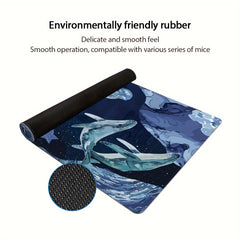 Deep Sea Whale Large Mouse Pad Non Slip Washable Rubber Material