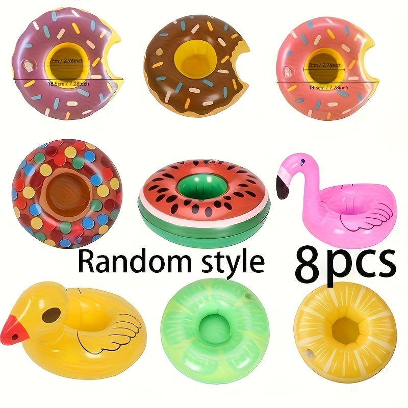 Inflatable Drink Holders Water Float Cups for Hot Spring Bath 4pcs 8pcs 12pcs