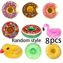 Inflatable Drink Holders Water Float Cups for Hot Spring Bath 4pcs 8pcs 12pcs