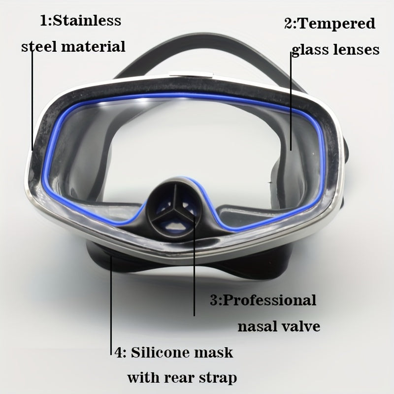 Adult Diving Mask Swimming Goggles Anti fog Snorkeling Equipment