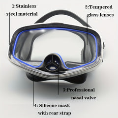 Adult Diving Mask Swimming Goggles Anti fog Snorkeling Equipment