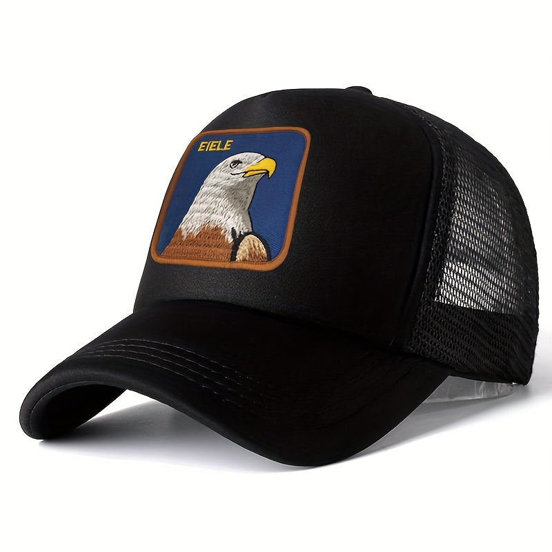 Eagle Embroidery Patch Baseball Cap Unisex Mesh Trucker Hat