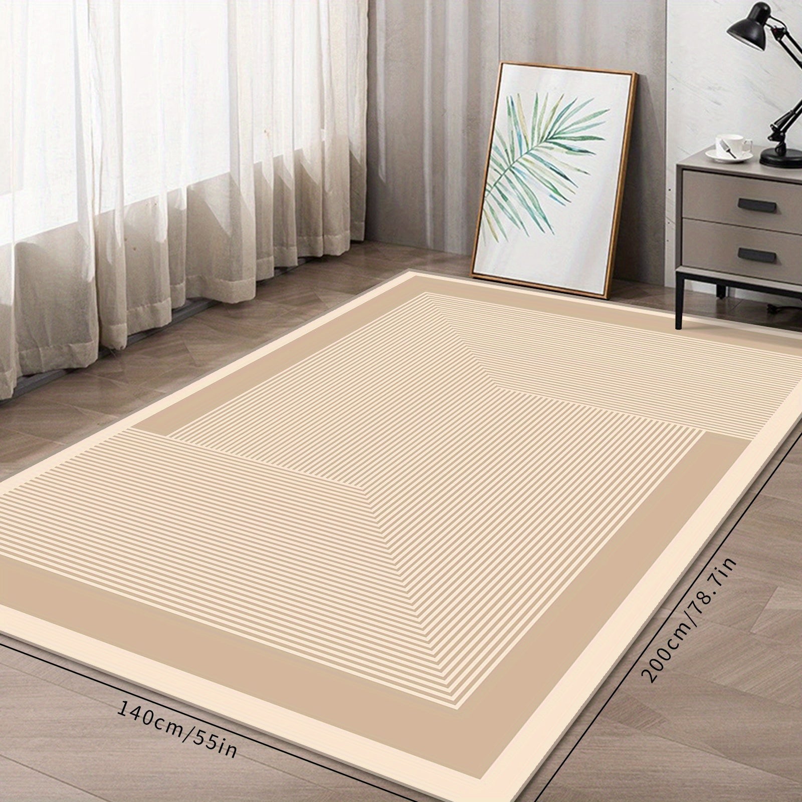 Modern Nordic Area Rug Non slip Geometric patterned Living Room Bedroom Mat