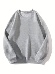 Long Sleeve Solid Crew Neck Sweatshirt