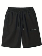 Men's Breathable Solid Shorts With Side Pockets
