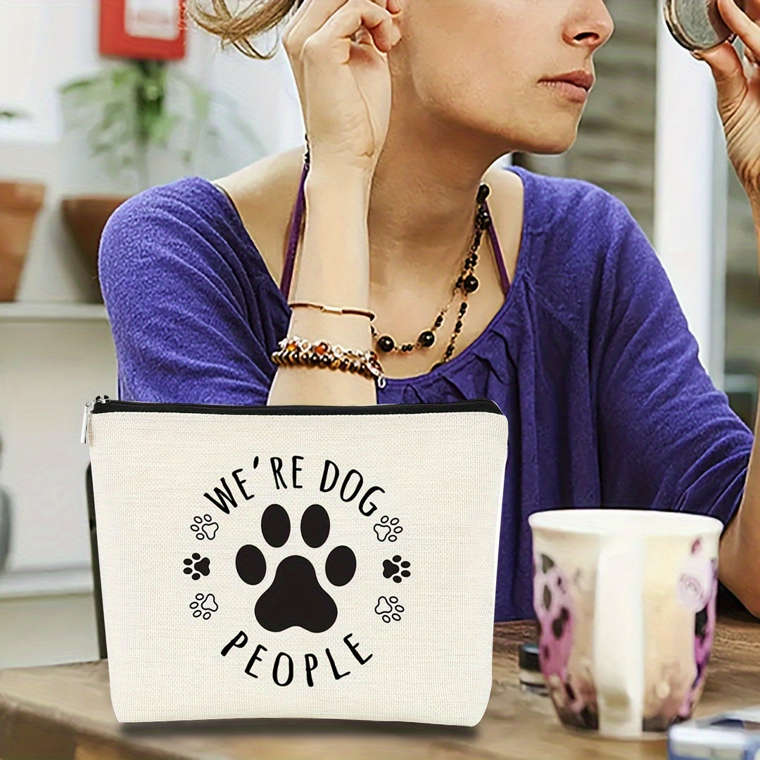 Cat Print Zipper Cosmetic Bag, Secret Birthday Gift