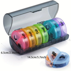 1pc Weekly Pill Organizer Large Daily Pill Cases for Vitamins & Supplements