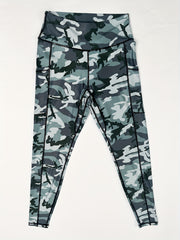 Camo Print Tummy Control Yoga Pants With Pockets