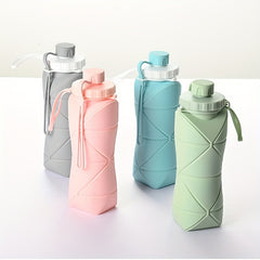 600ml Silicone Folding Water Cup Telescopic Bottle Outdoor Sports Travel Fitness