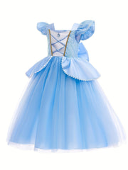 Girls Princess Dress Sequin Tulle Dress Up Birthday Party