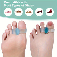 5 Pairs Gel Toe Corrector Toe Separators for Bunion Soft Fit Night Use