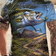 Men's Fishing T-Shirt Active Stretchy Summer Outdoor Clothing