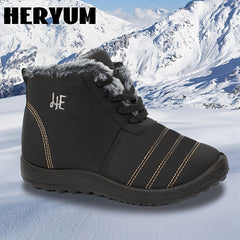 Plush Lined Thermal Waterproof Snow Boots Fall Winter