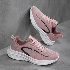 Women's Lace-Up Athletic Running Shoes Lightweight Sneakers