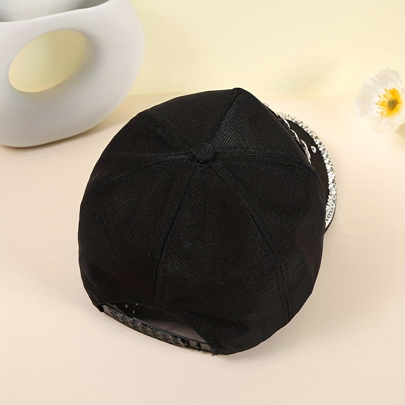 Rhinestone KING Patch Baseball Cap Casual Sun Hat