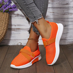 Women's Rhinestone Decor Sneakers Hook & Loop Outdoor Shoes