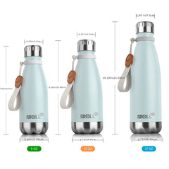 17Oz Stainless Steel Double Walled Water Bottle Insulated Cup Solid Leakproof