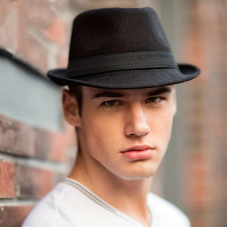 Warm Woolen Wide Brim Fedora Hat for Party