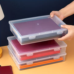 Large Capacity Transparent Office Document Storage Box