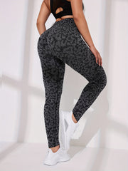Leopard Print Seamless Yoga Pants Slim Fit High Stretch Butt Lifting