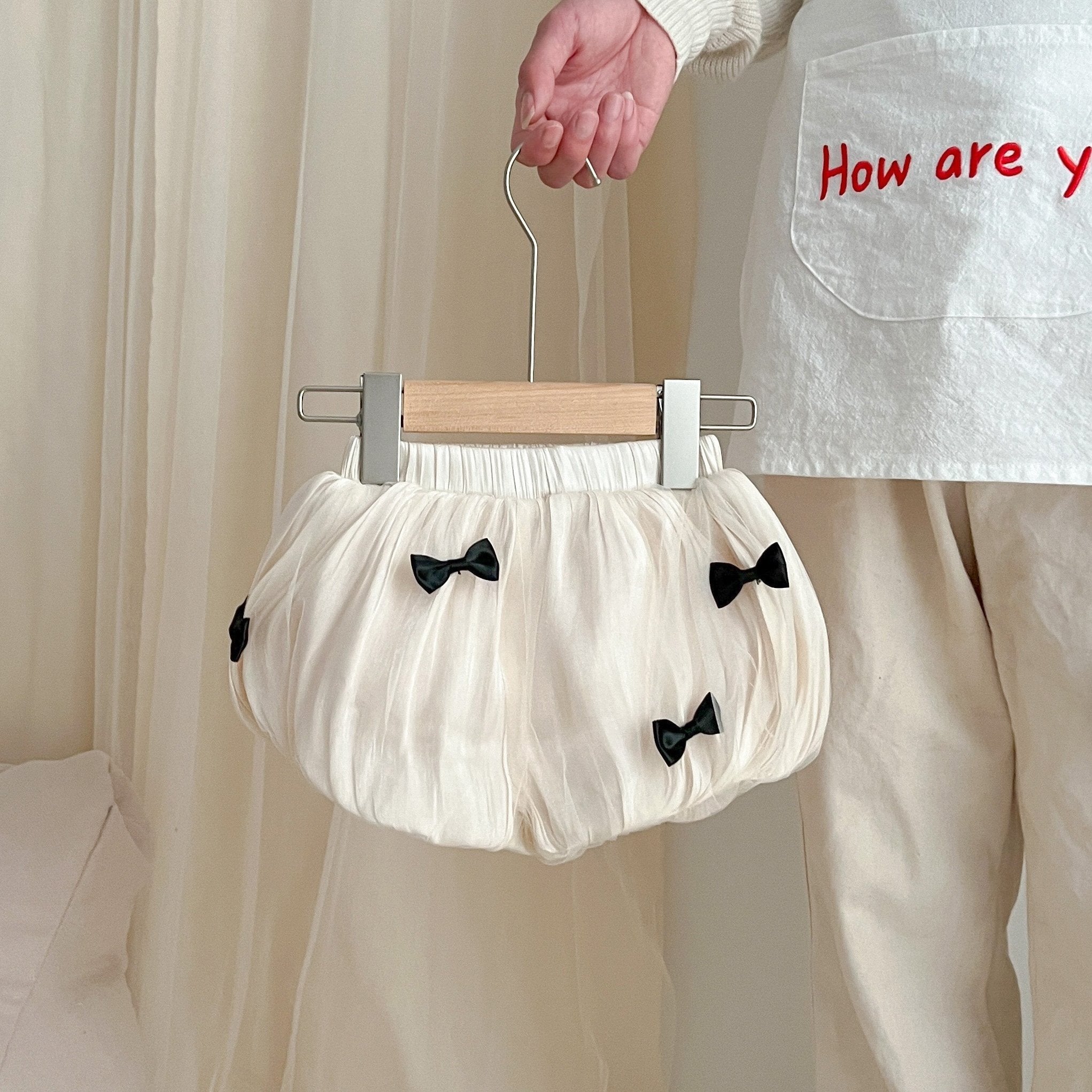 Baby Girls Bowknot Mesh Shorts for Summer